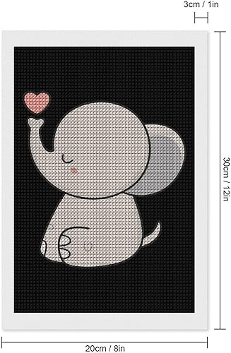Miniatura 2 de Kawaii Cute Elephant Diamond Art Painting Kits Full Square Drill DIY Picture Art Crafts for Home Wall Decor