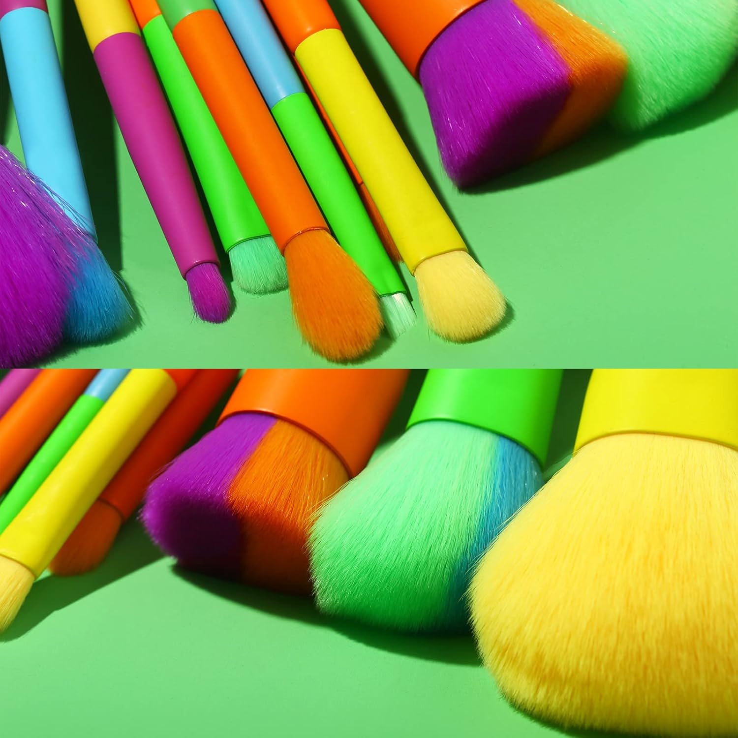 UCANBE Makeup Brushes Set 12pcs Rainbow Premium Synthetic For Foundation Powder Cream Blending Face Eyes Shadow Concealer Blush Eyeliner Eyebrow Make Up Brush Sets & Kits : Tools & Home Improvement