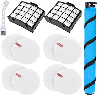 Leadaybetter Filter Replacement for Shark AZ2000 AZ2000W AZ2002 Vertex DuoClean PowerFin Upright Vacuum, 2 HEPA Filters, 4 Foam & Felt Filters, 1 Soft Brushroll, Replace Part XHFAZ2000, XFFKAZ2000