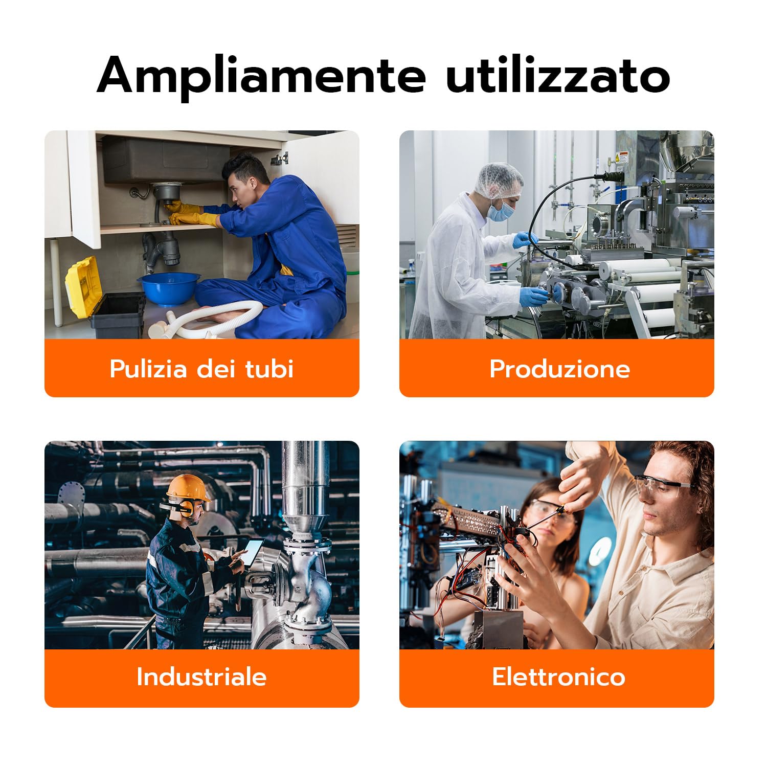 Mcbazel Endoscopio con Luce, 8mm Dual Lens Telecamera Ispezione con Schermo IPS da 4,3 Pollici 1080P HD, Telecamera Endoscopica IP67 Impermeabile con Zoom 3x, 8 LED Regolabili, Cavo Semirigido 5M