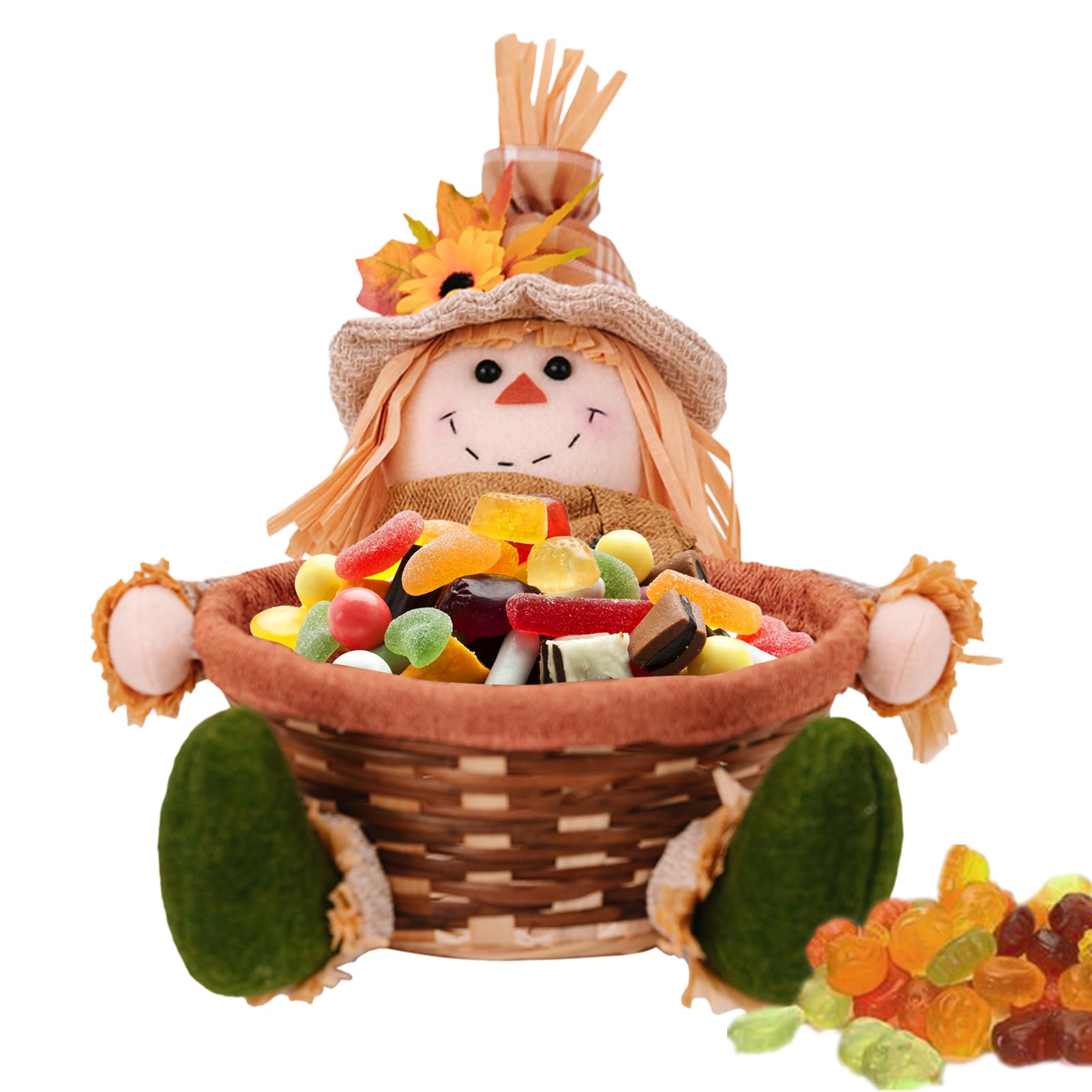 Épouvantail de Thanksgiving festif en peluche pour célébrer le bonheur de la récolte
