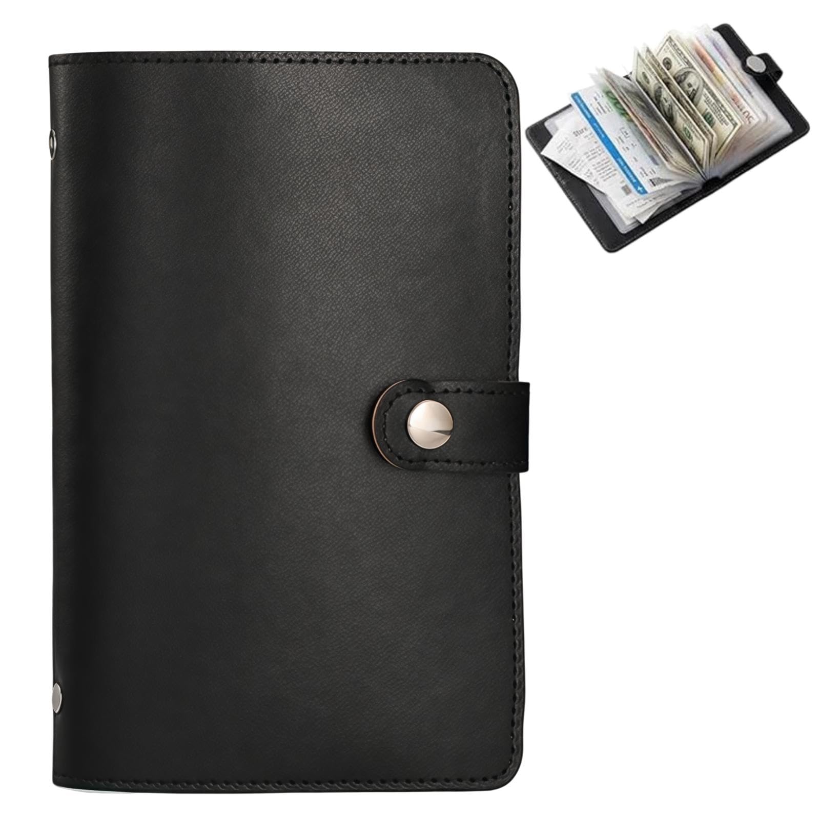 100Envelopes Saving Challenge,Envelopes Money Saving Challenge Wallet,Black