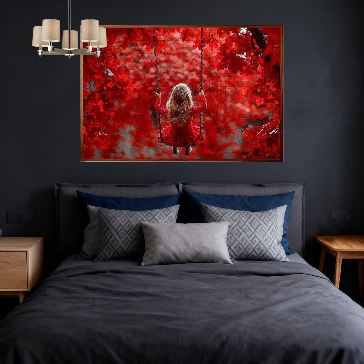 Puzzle 3000 elementów, dla dorosłych, jesień, liść, klasyczne drewniane puzzle dla dorosłych, 122 x 81 cm, niepożądane wyzwanie, gra edukacyjna, puzzle dla całej rodziny, relaksacyjny, prezent dla