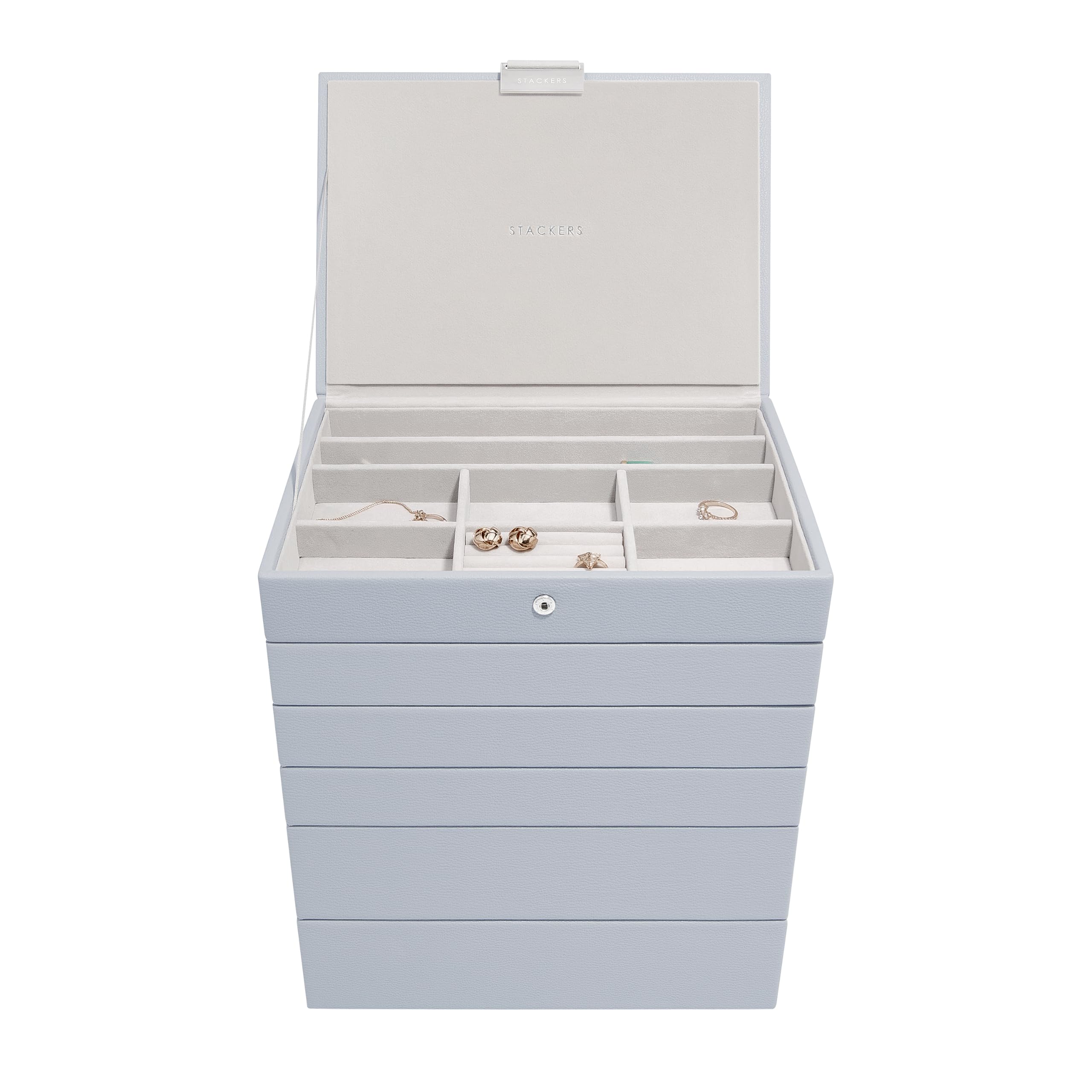 Stackers Lavender Classic Medium Jewellery Box Set Of 6