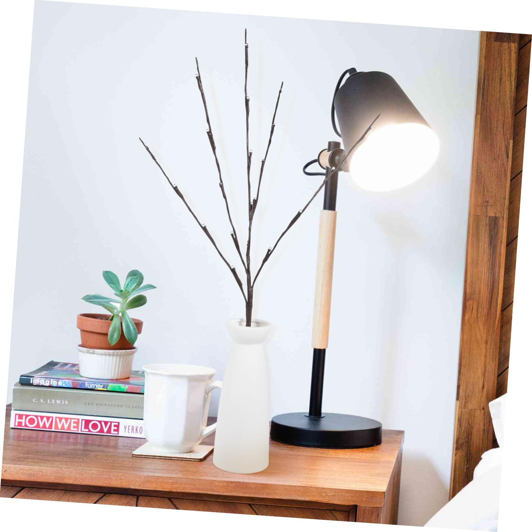 VICASKY 1pc Led Branch Lamp Warm Light Decorative Tree Light for Indoor Home Decor Weddings Living Rooms and Holiday Celebrations Battery Operated Artistic Design