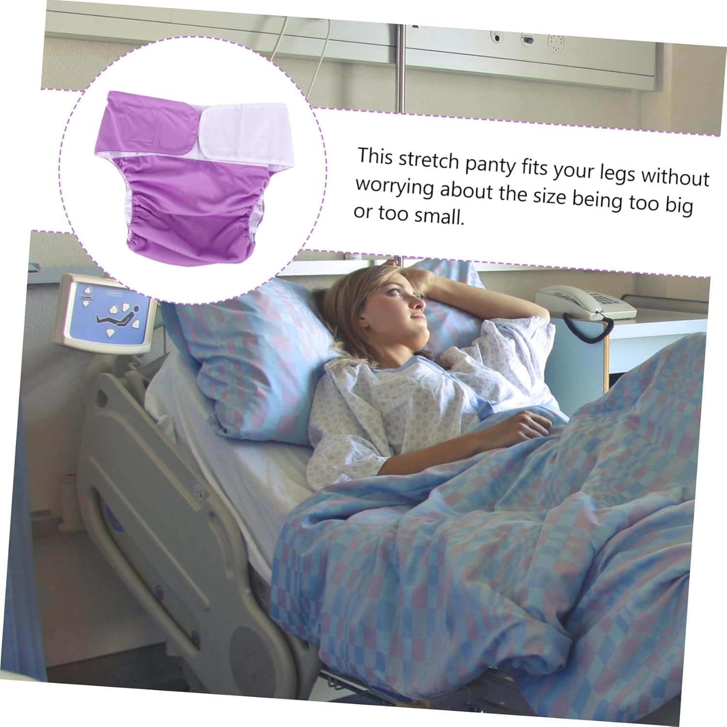 Washable Adult Diaper for Incontinence Protection Leakproof Urinal Pant for Elderly and Comfortable Design for Hospital and Home Use