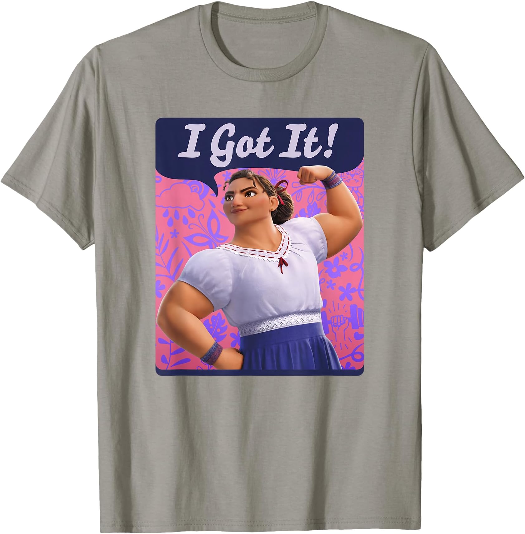 Disney Encanto Luisa I Got It Floral Poster T-Shirt Small