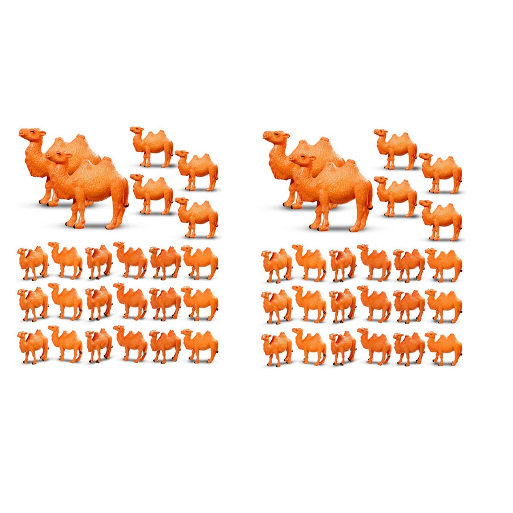 Hndhbfgrt 48Pcs Camel Figurines Miniature Toys Camel Models Animal Figurines for Cake Toppers Home Desktop Ornaments Decor