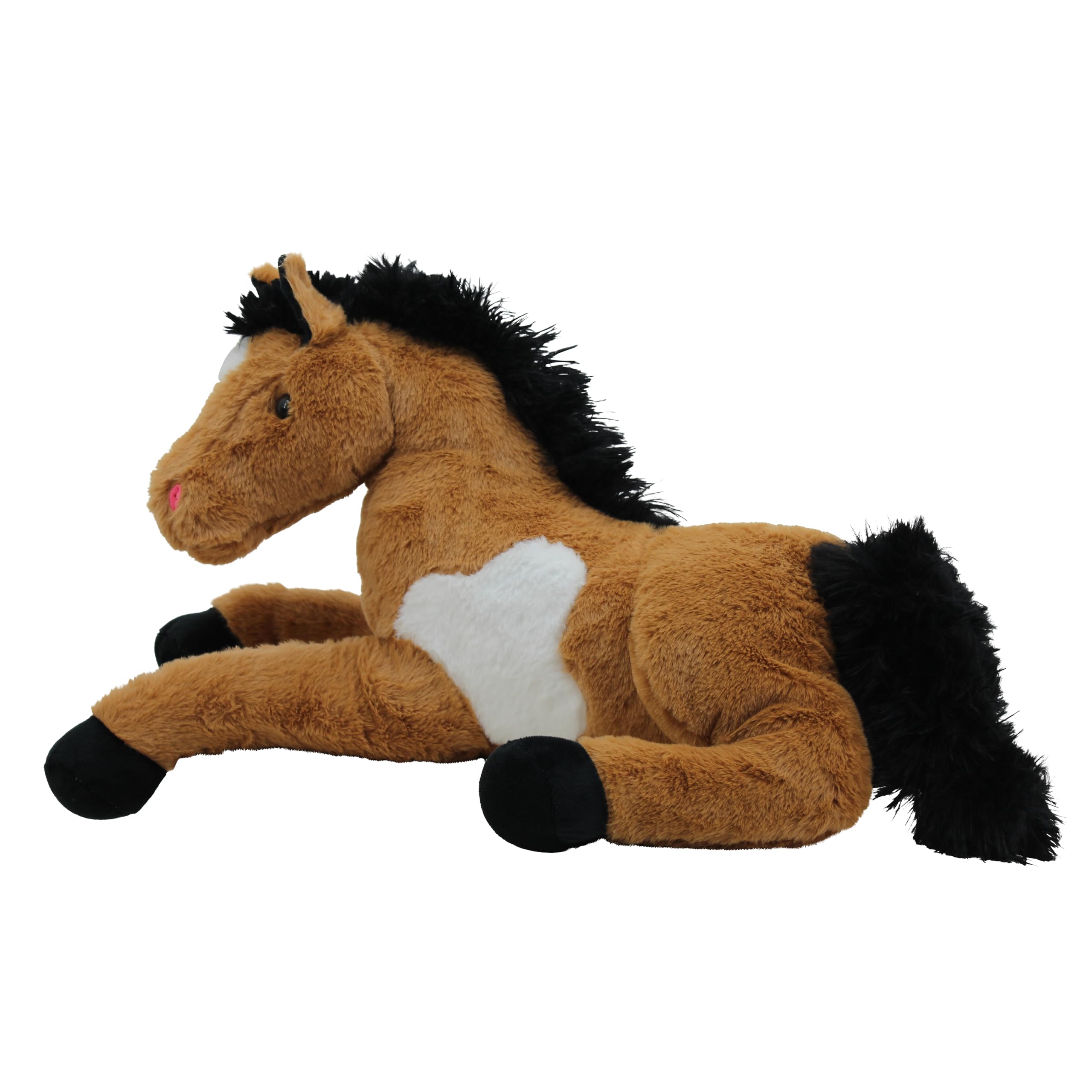 Sweety Toys 5840 Peluche cheval marron avec énergie positive, 70 cm, XXL, doudou, très douce