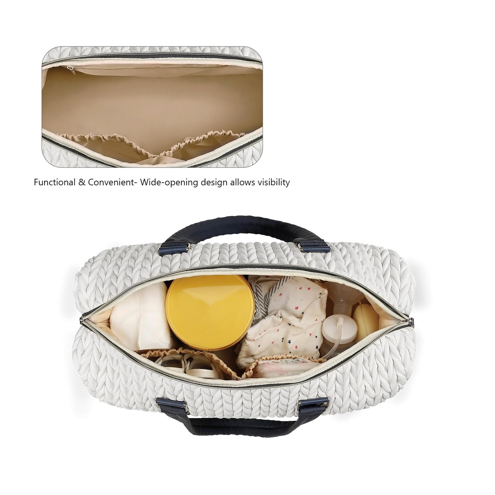 Borsa fasciatoio da donna, borsa fasciatoio – Borsa organizer per fasciatoio | Borsa impermeabile per fasciatoio grande con tasca isolata per viaggi