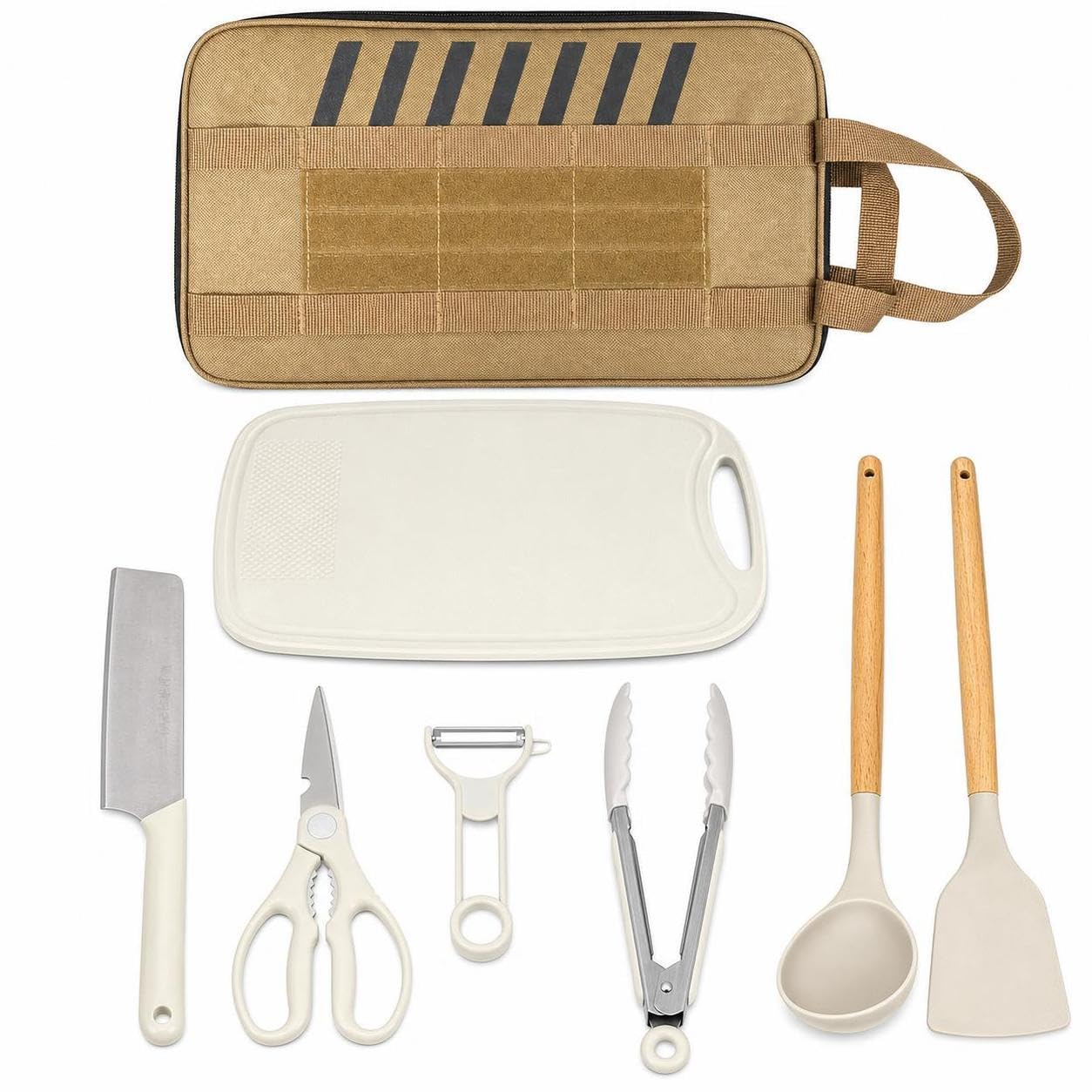 Set Utensili Cucina Outdoor Portatile | Borsa picnic, tessuto Oxford, per campeggio, borsa utensili, taere, , forbici, da , per Campeggiatori