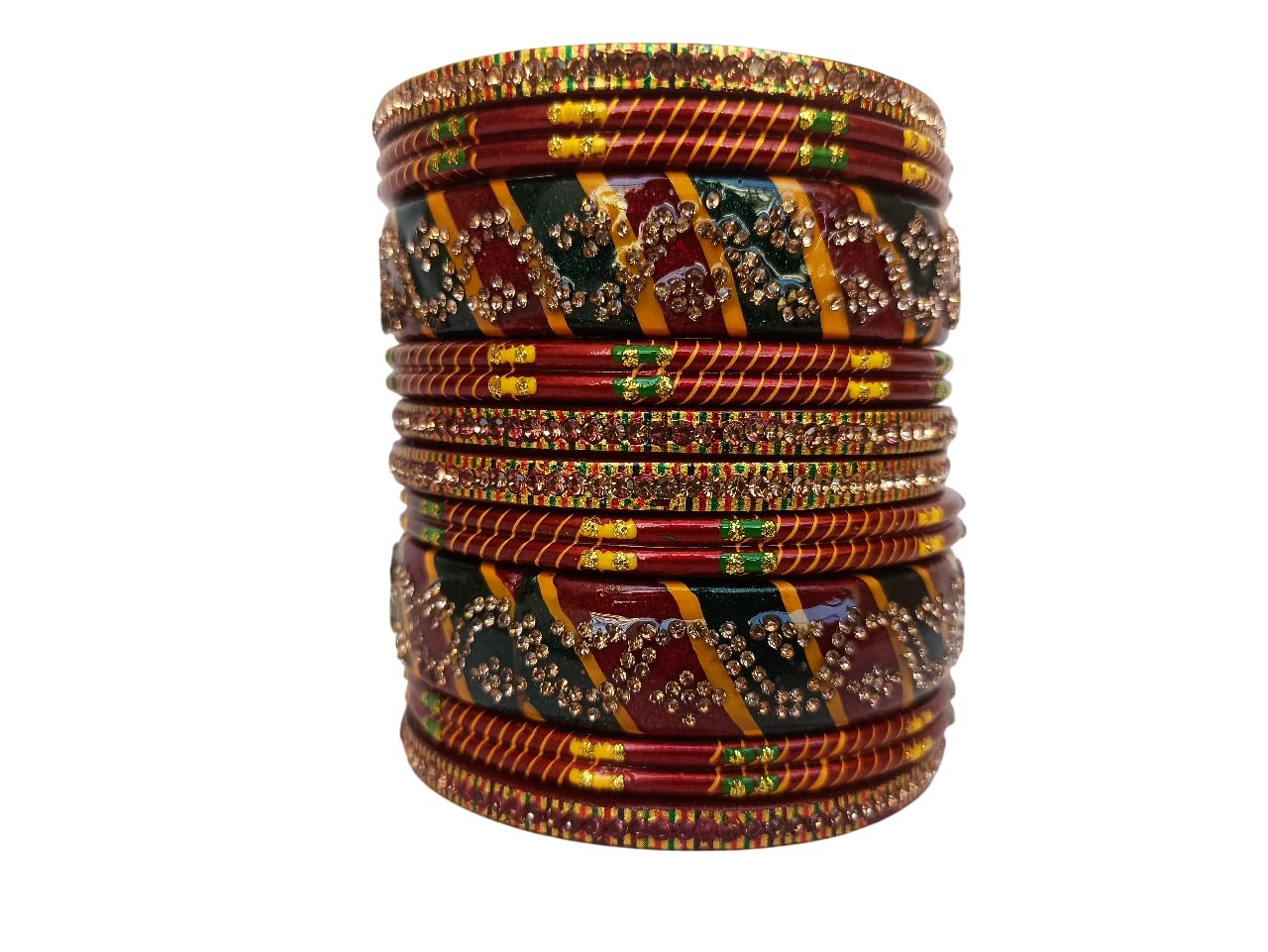 MUZAFFARPUR FAMOUS LAH-LAC LAHTHI (BANGLE) MULTI COLOUR SET (N76) FOR WOMEN'S PACK OF-10-image-24