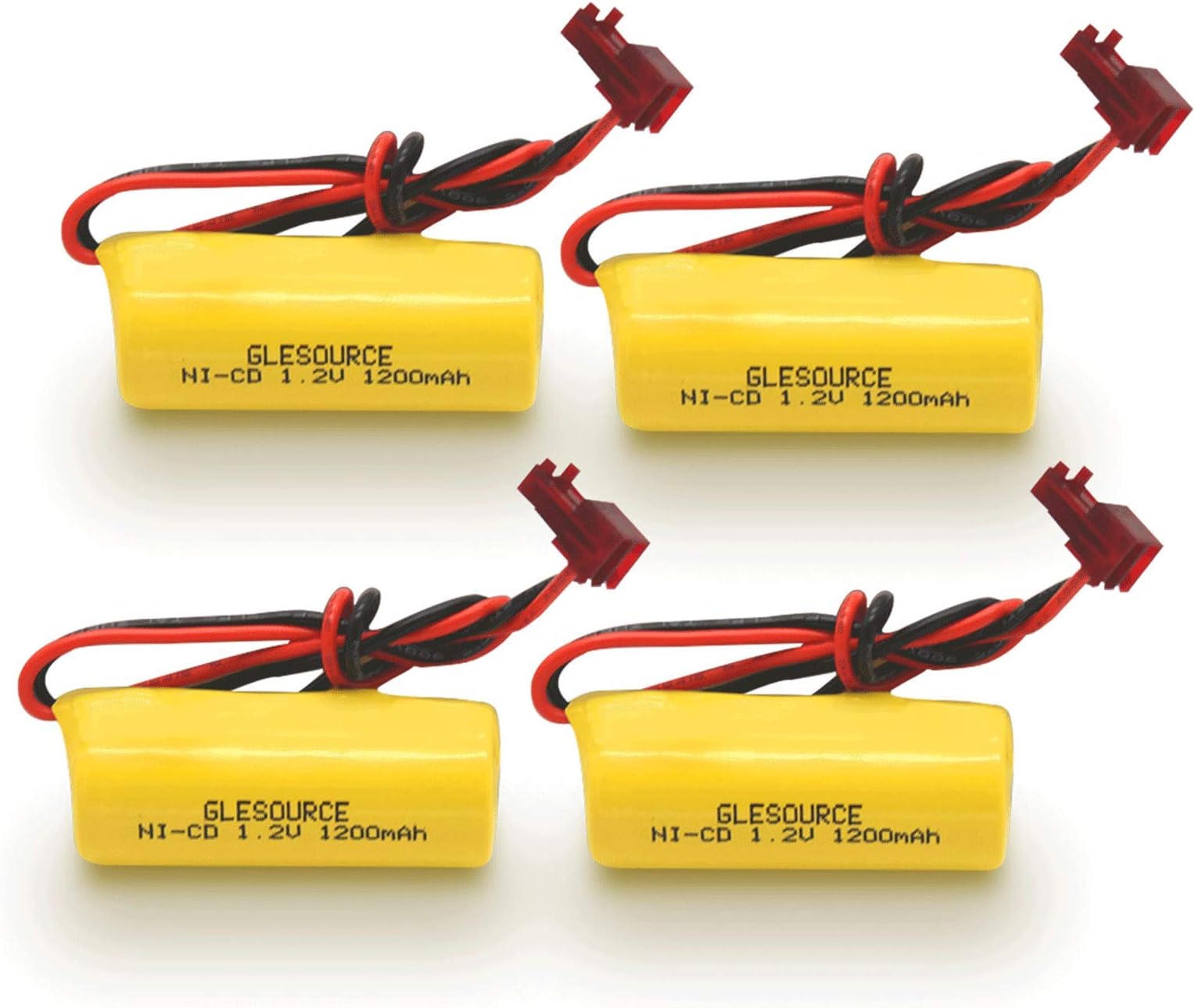 GLESOURCE (4 Pack ELB1P201NB Emergency Light Battery for Lithonia ELB1P201N2 ELB1P2901N ELB1P201N ANIC1493 Lithonia 1009S00-MZ ELB0320 Grainger 4WT20 OSA212 NIC1169 EBE-33 NiCad 1200mAh