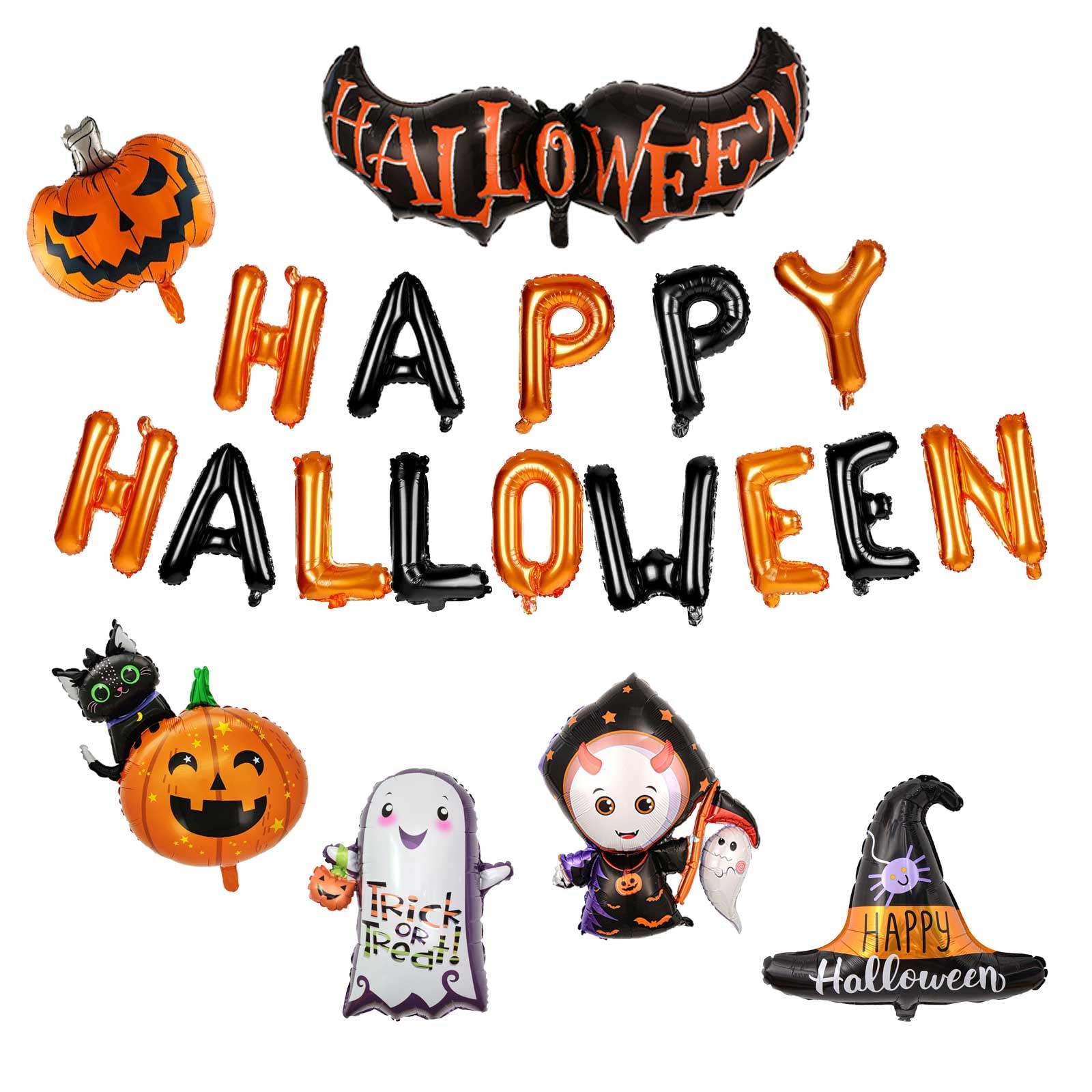 Amazon | ハロウィン 装飾 バルーン 飾り付け セット Happy Halloween 