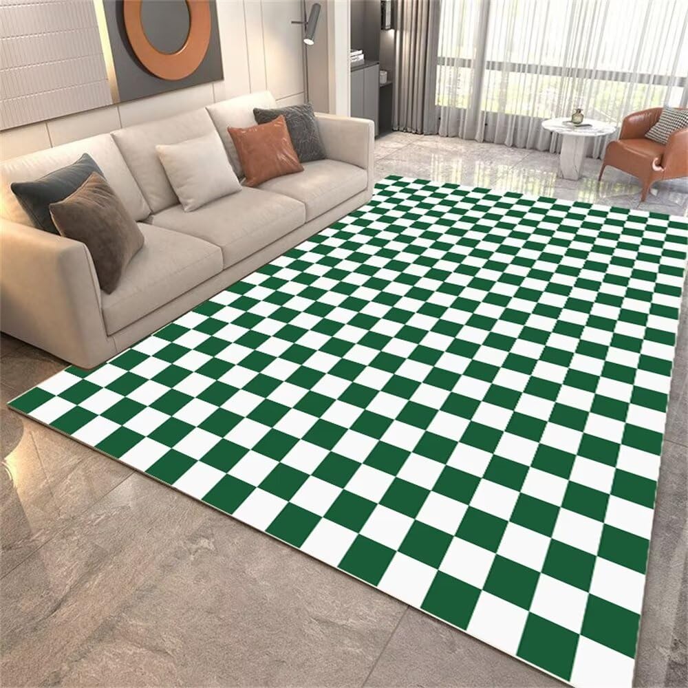 Tapis de maison antidérapant géométrique bleu et blanc 60x90