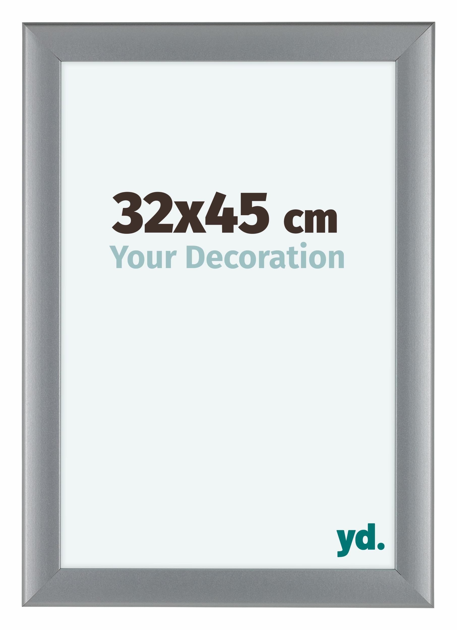 Your Decoration - Picture Frame 32x45 cm - Silver Matte - Decorative Wall Frame in MDF with Antireflection - Frame 32x45 - Como