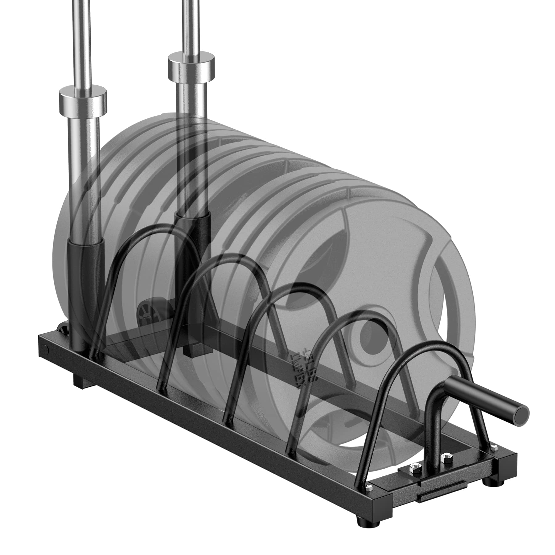 SunHome SunHome Power Cage Squat Rack, 1500LBS Multi-Functional Power Rack with Adjustable Cable Crossover System, J-Hooks, Dip Handles, Weight Plate and Olympic Bar Storage Home Gym