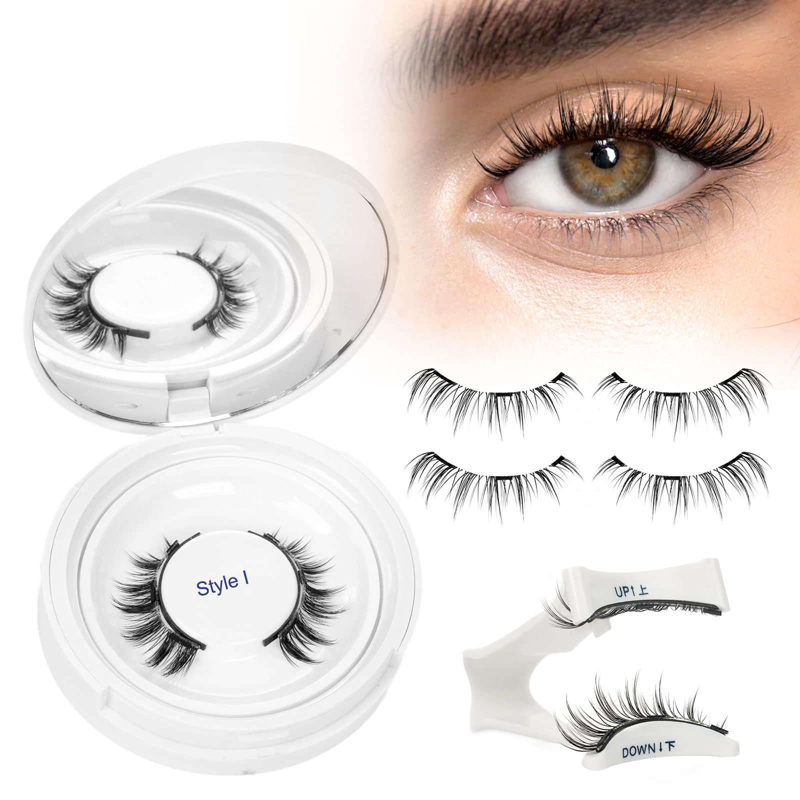 Higu clace Magnetische Wimpern, Magnet Wimpern Ohne Eyeliner,Magnetische  Wimpern Natural Look, Stark Magnet Wimpern mit Applikator,Kein Kleber  erforderlich Wimpern Magnetic(Style I) : Amazon.de: Kosmetik