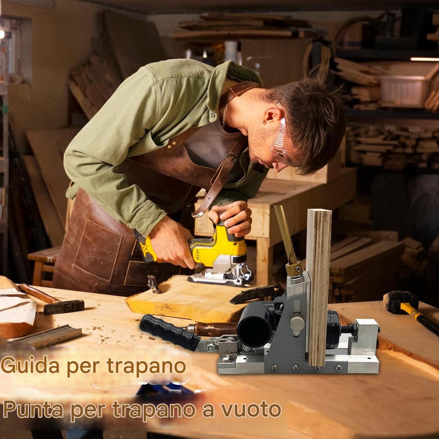 Guida Per Foratura Posizionatore Di Fori Di Precisione | Locatore Di Fori Portatile Per Falegnameria Edilizia Industriale Mobili Cucina Esterni
