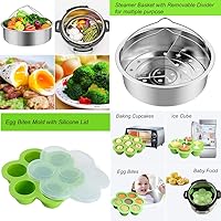 Vista 4 de Sugaroom 101 PCS Pressure Cooker Accessories Set Compatible with Instant Pot Accessories 6 qt 8 quart - 2 Steamer Baskets, Springform Pan, Egg Rack