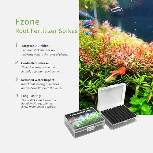 Miniatura 4 de FZONE NPK - Picos de fertilizante para raíces de acuario, fertilizante de acuario verde fácil de alta concentración, fertilizante para plantas de