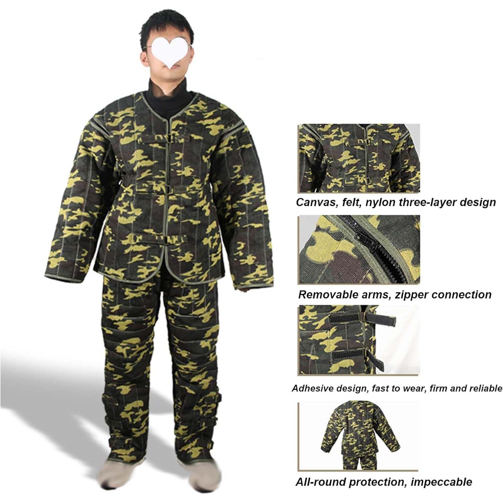 Ropa Protectora para Adiestramiento De Perros, Traje con Mangas Antimordeduras para Perros, Traje Antimordeduras Profesional para Todo El Cuerpo para Adiestramiento De Perros