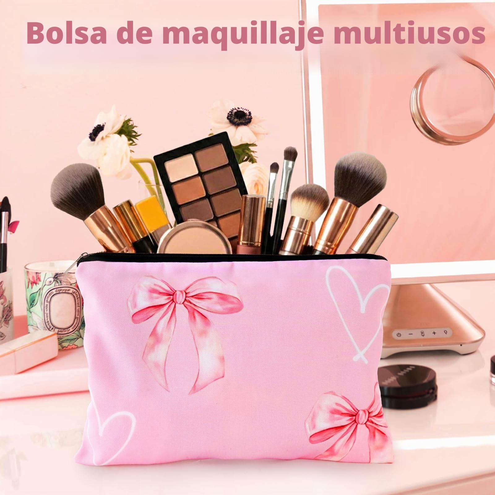 Regalos para niñas adolescentes de 9 a 16 años, regalo de cumpleaños para niñas, vaso de cristal, vaso con pajita y tapa, pincel de maquillaje, neceser de maquillaje, pulsera, calcetines