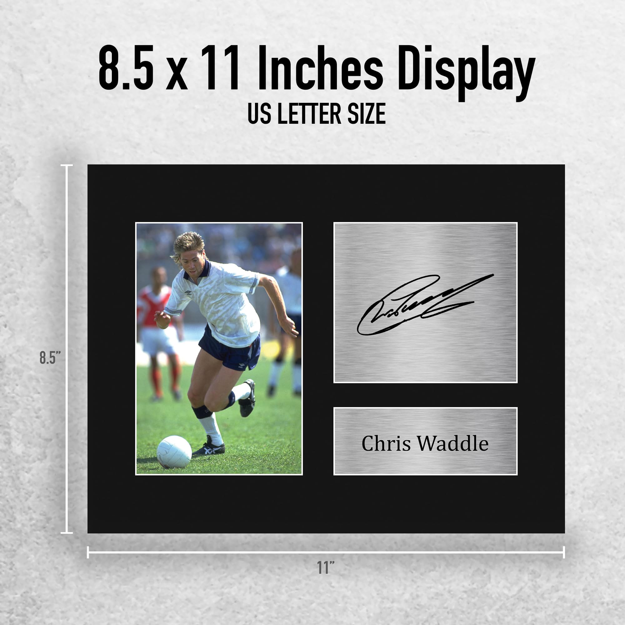 HWC Trading Chris Waddle England Gifts Printed Signed Autograph Picture for Fans and Supporters - US Letter Size