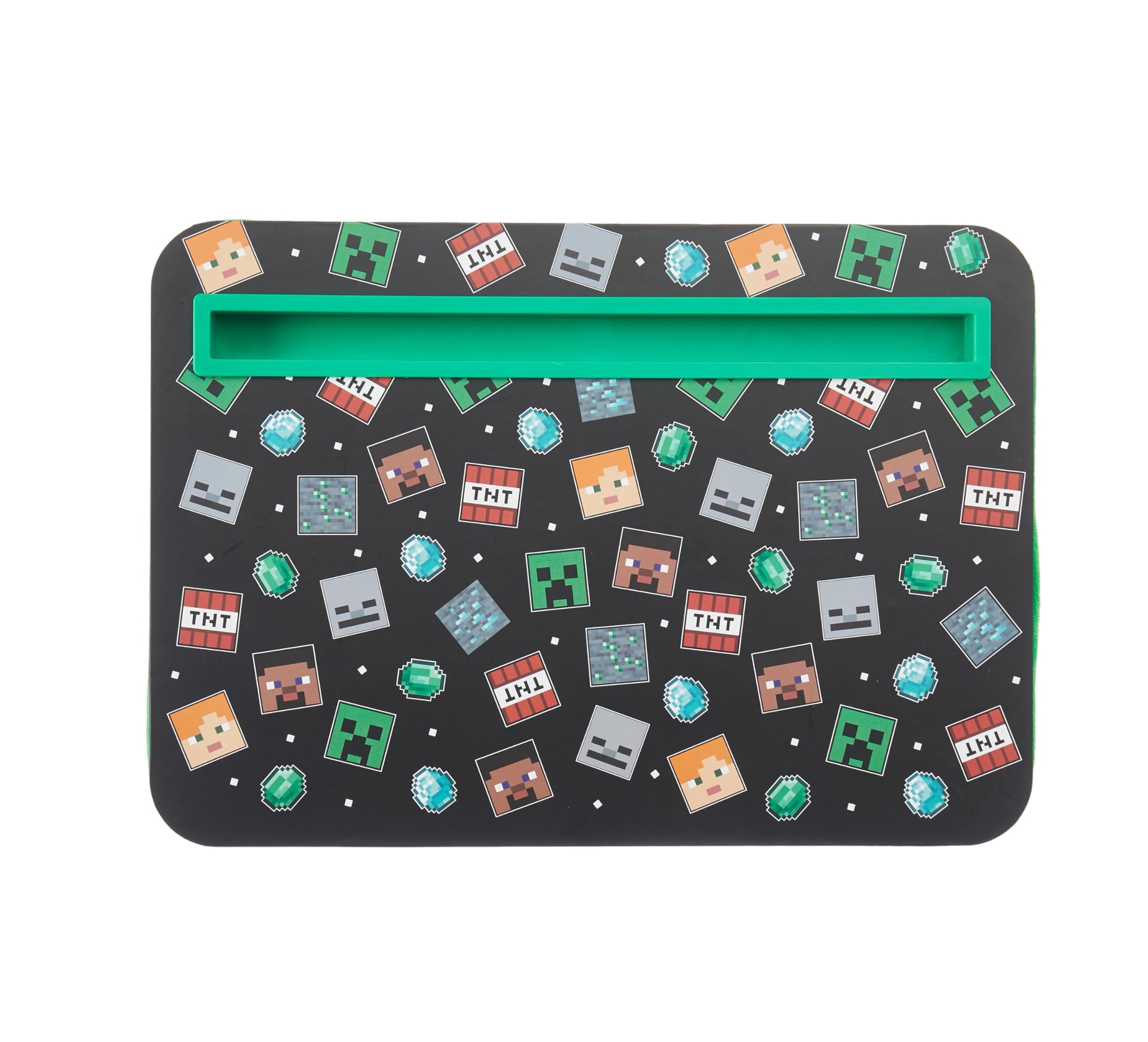Minecraft Officially Licensed Lap Tray with Tablet Slot – Cushioned Base, Lightweight, Portable & Multi-Use Lap Desk for Kids and Adults