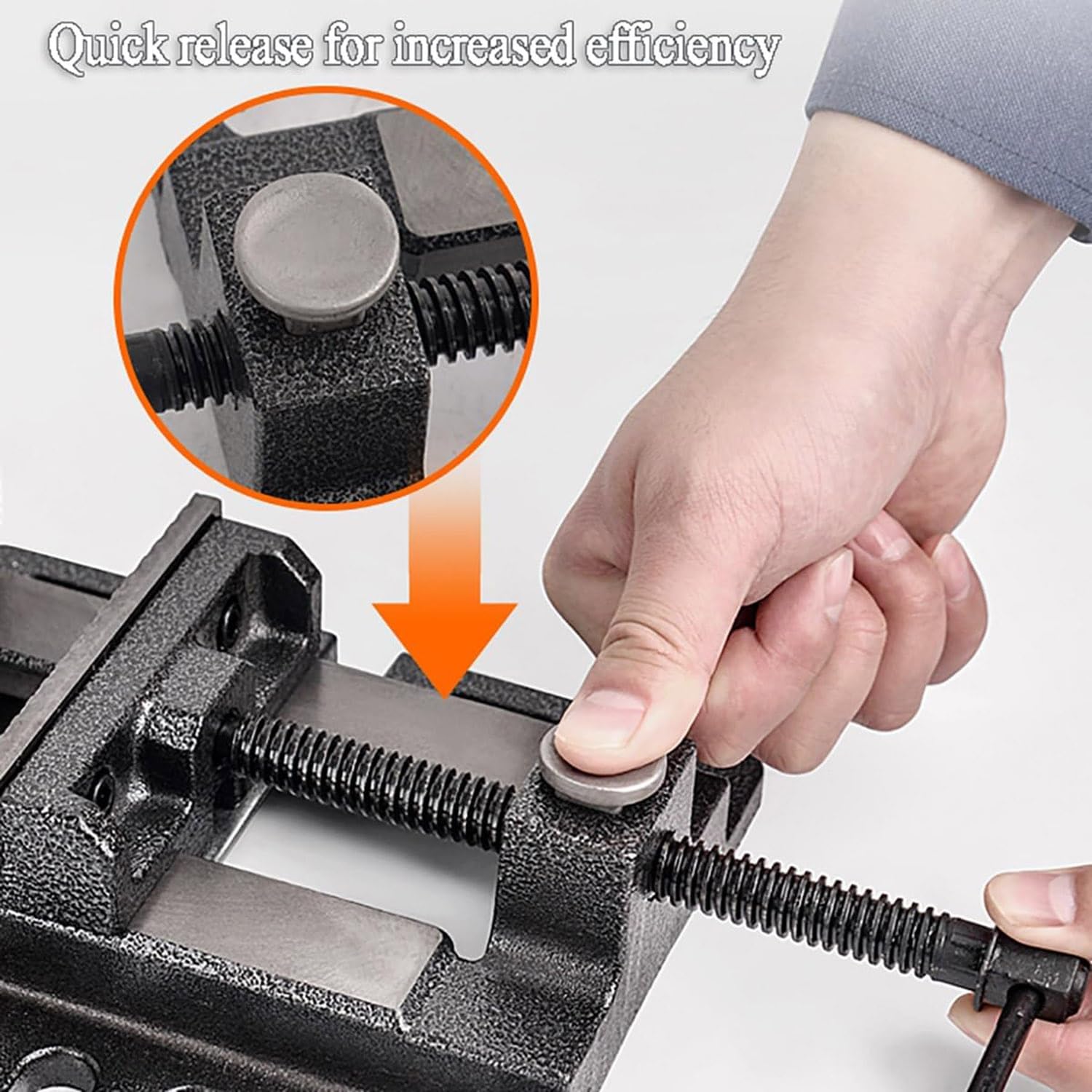 Etau pour perceuse,Etau mécanique, Étau de fraisage industriel avec 4 boulons de montage, perceuse à colonne à dégagement rapide(4inch)