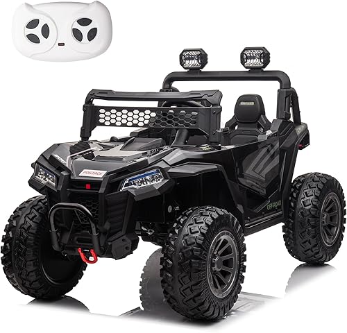 FINITO Vehículos eléctricos de 24 V y 2 asientos XXL para niños, vehículos eléctricos con control remoto, neumáticos EVA, contenedores de