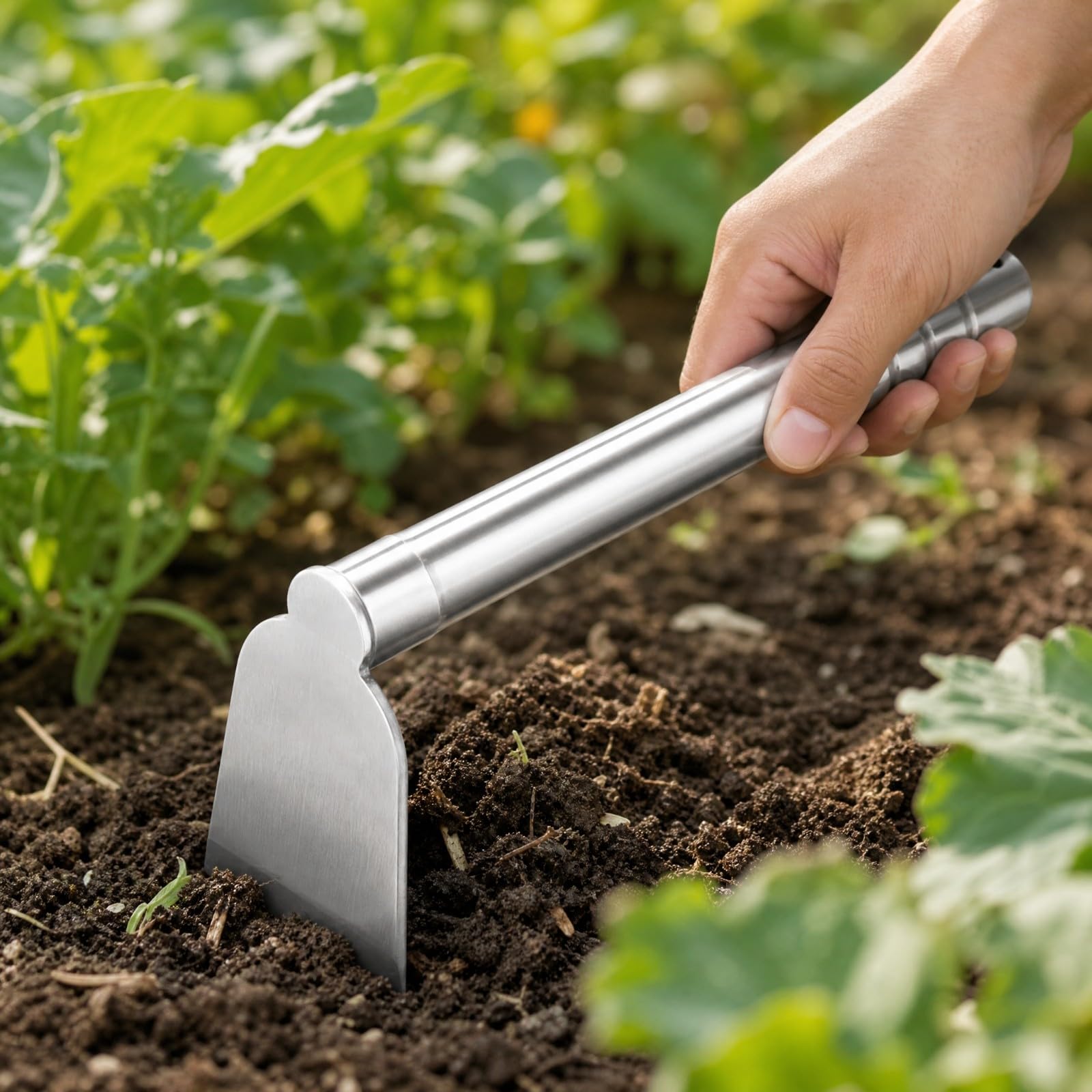 KESOTO Attrezzo da Giardino in Acciaio Inox 304 Resisn Corrosione Attrezzo Manuale di Lavoro in Metallo Robusto, Stile B
