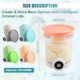 4 pezzi di ricambio per contenitore Ninja Creami Swirl NC701EU 480ML - 3