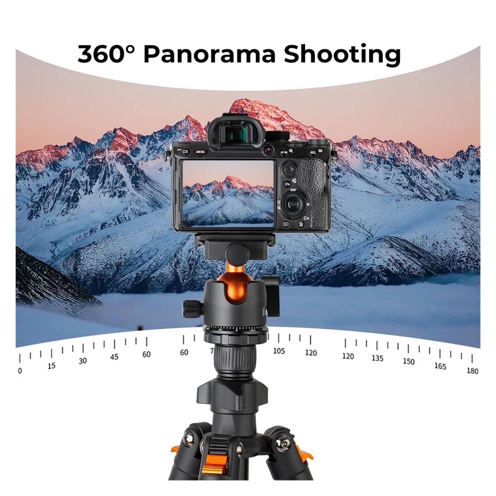 Treppiede flessibile Vlog Piastra rapida con testa a sfera 360 | Staffa pieghevole portatile, la piastra rapida supporta le riprese di vlog multi-angolo