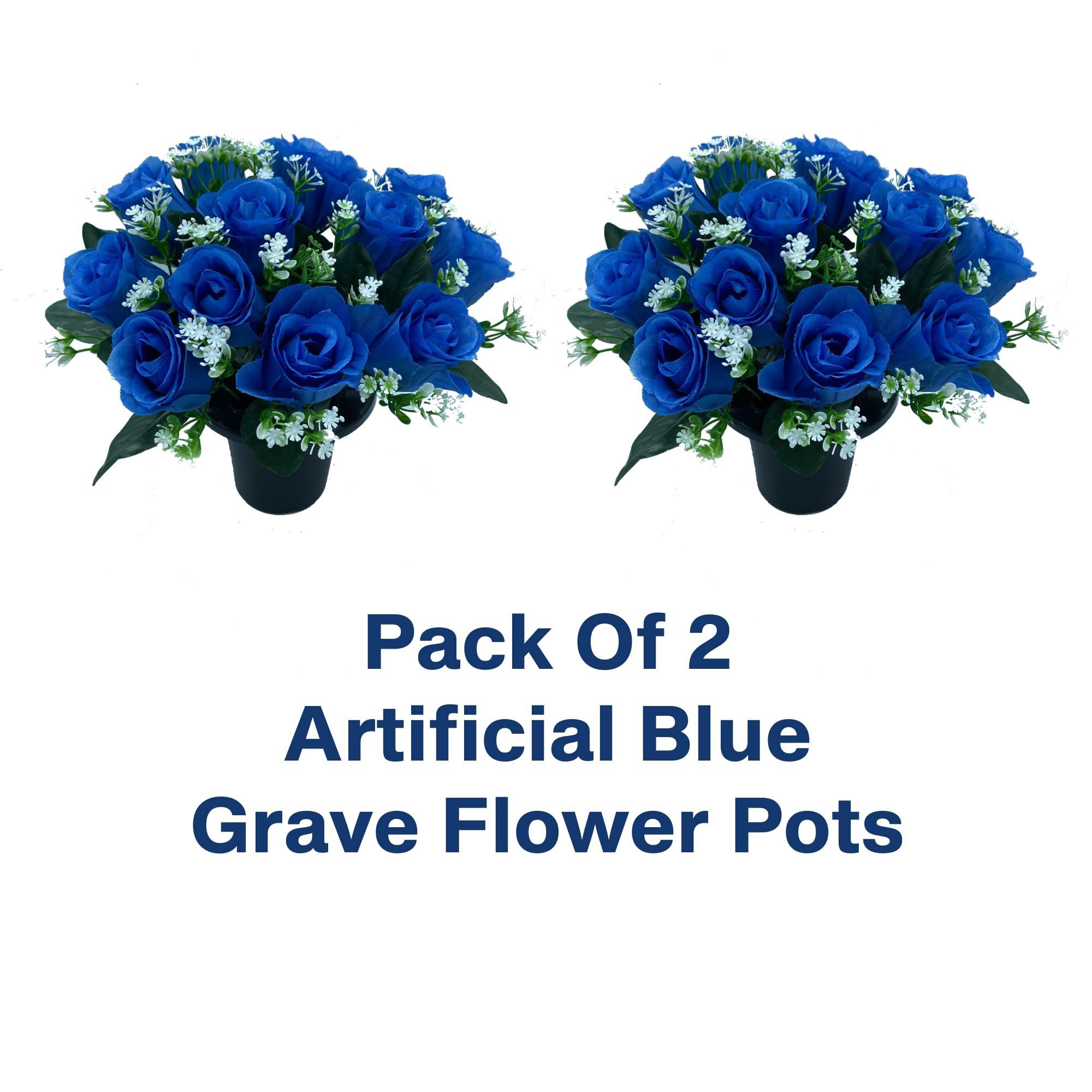 2 Pacchetti Fiori Artificiali Per Tombe 17.3 '' Fiode Tombe