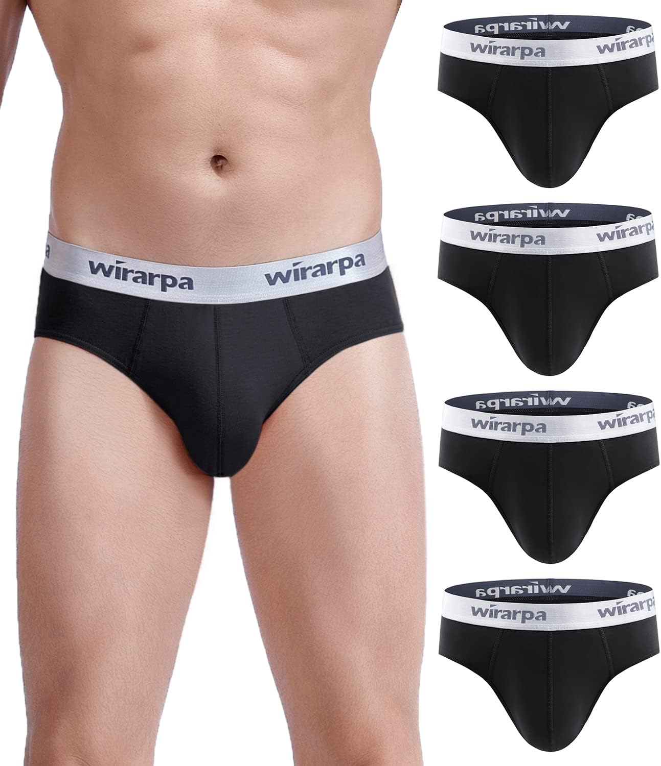 Mens Briefs Underpants Cotton Soft Wide Waistband Underwear Basic No Fly