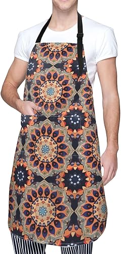 Miniatura 2 de Delantal impermeable de mandalas encantador delantal de cocina delantal ajustable unisex