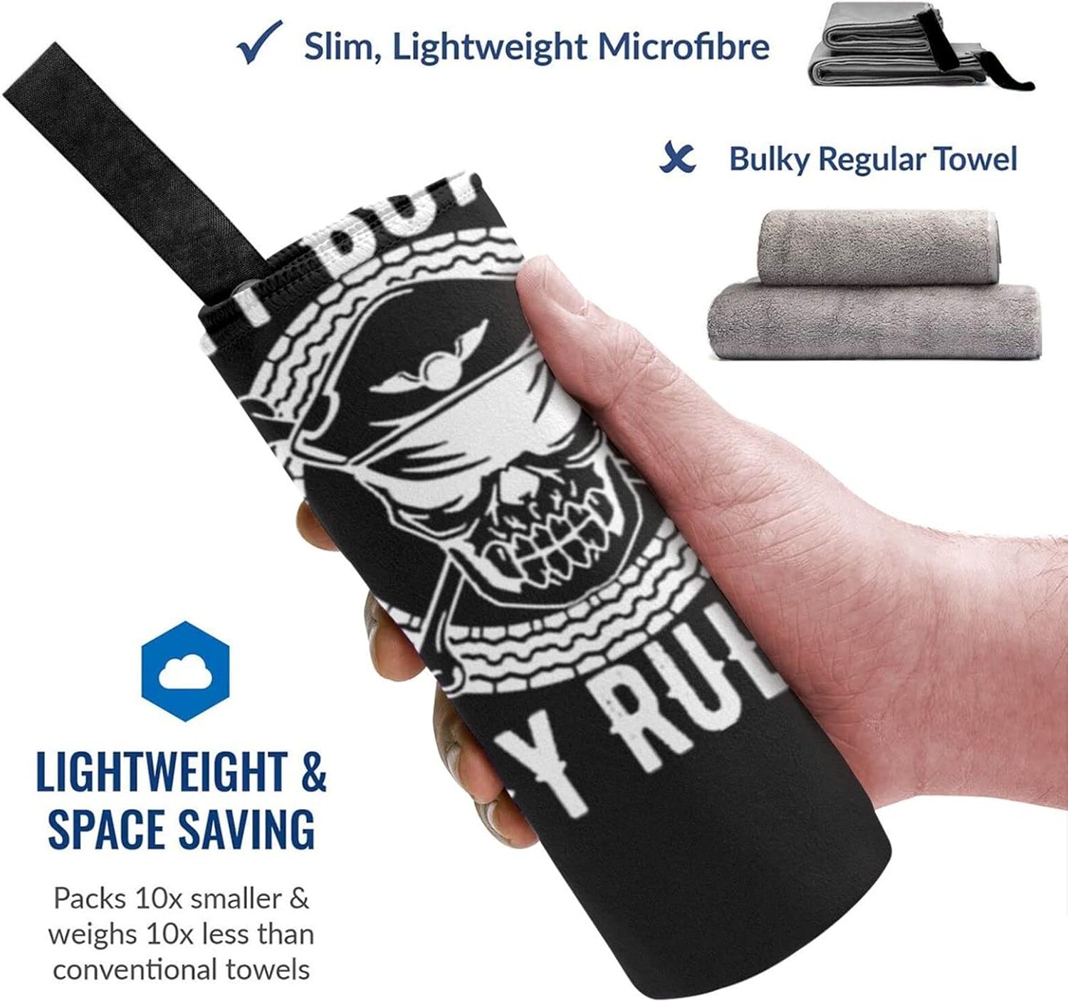 Beach Towel My Boat My Rules Sand-Free Towels for Travel Sports Quick Dry Camping Towels