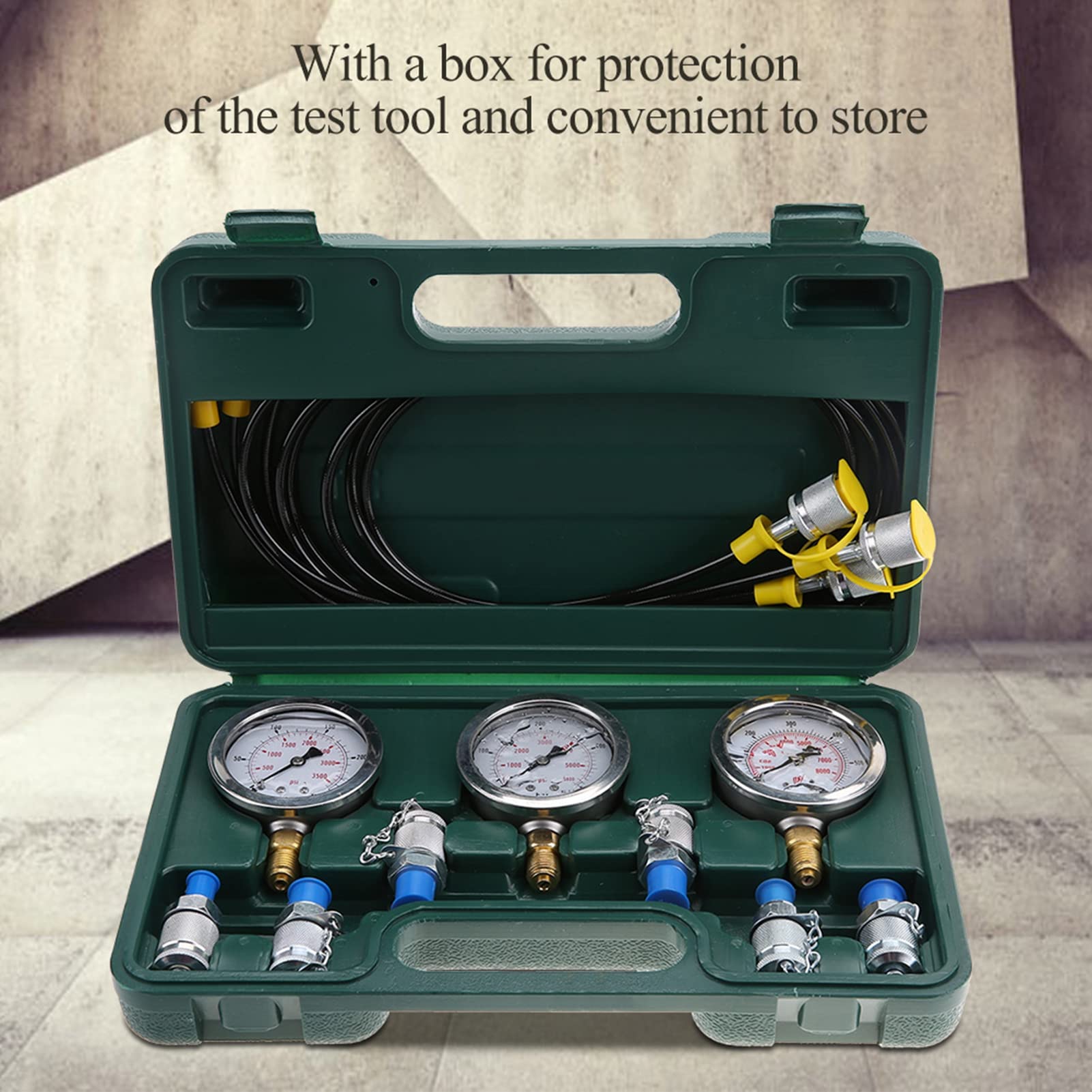 Aramox Kit Test Pressione Idraulica Test Pressione Idraulica Escavatore Kit Manometro Escavatore Traktor Hydraulik Messwerkzeug Tester Manometro
