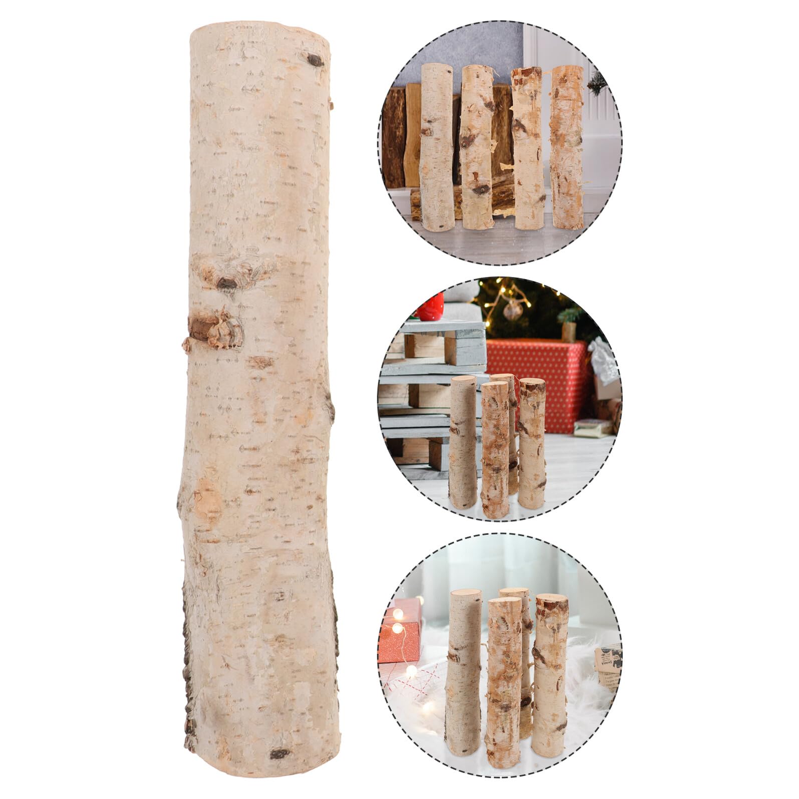 ABOOFAN Tronchi di Betulla Naturale Facili da Maneggiare 4 in Legno per Decorazioni Artigianali per DIY e Decorazioni Natalizie