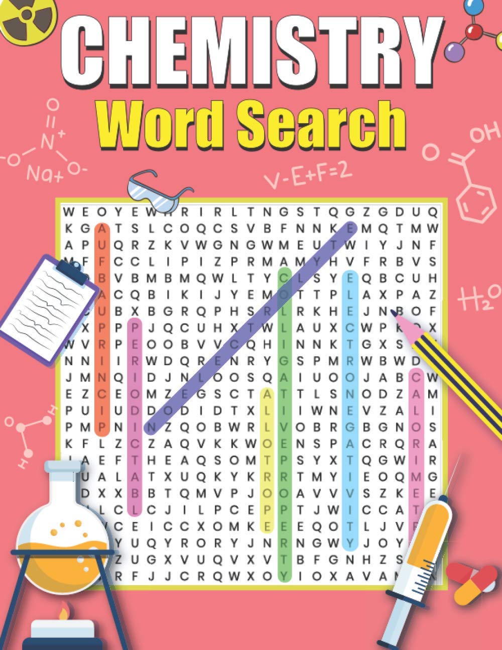 Chemistry Word Search: word Search Book Large Print For Adults And Teens | Brain Games | Educational Activities and Travel Gift.