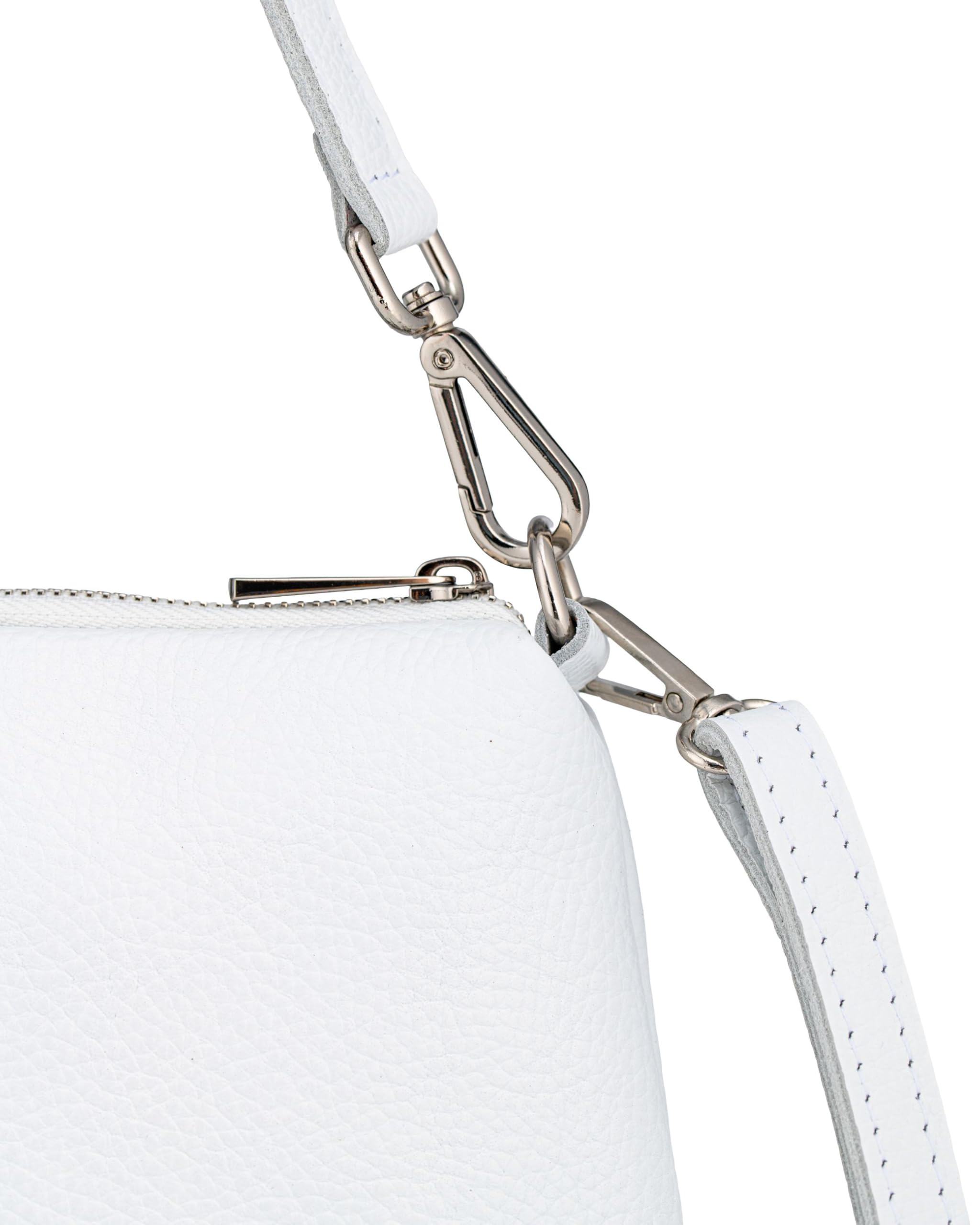 Caspar Kleine Echtleder Umhängetasche Damen Schultertasche Crossbody Bag mit verstellbarem Schultergurt - PREMIUM LINE - Modell No.849 - Made in Italy