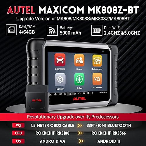 Miniatura 9 de Autel Escáner MaxiPro MP900Z-BT, herramienta de escaneo de codificación de 11 ECU Android 2024, escáner bidireccional con más de 40 servicios,