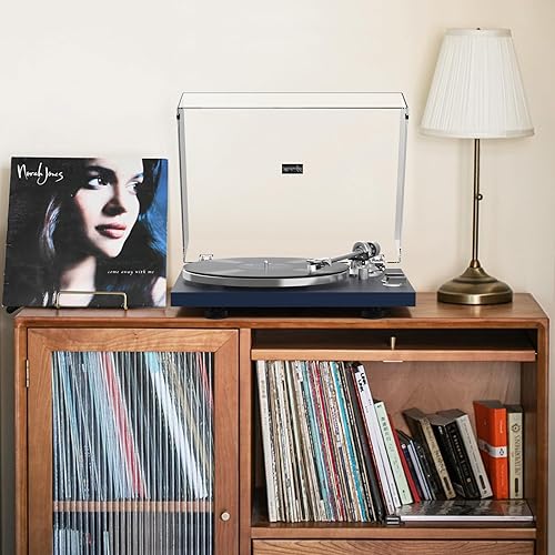 Miniatura 4 de Tocadiscos Reproductor de discos por correa con salida inalámbrica Conectividad Reproductor de vinilo Velocidad de 33 y 45 RPM Salida de línea