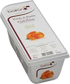 BOIRON Apricot Fruit Puree Frozen - Gourmet Natural Apricot Flavor 2x1 Kilo - Non-GMO, Kosher Certified, Ideal for Professional & Home Chefs