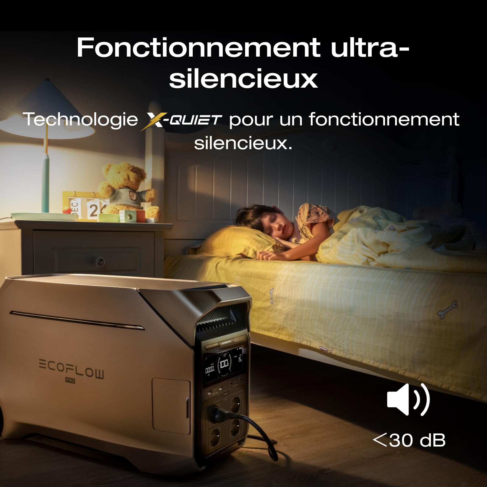 Station électrique portable EF ECOFLOW DELTA Pro 3, batterie LFP 4 096 Wh, extensible à 12 kWh, sortie CA 230 V 4 000 W, générateur solaire pour usage domestique, camping, urgences, camping-cars