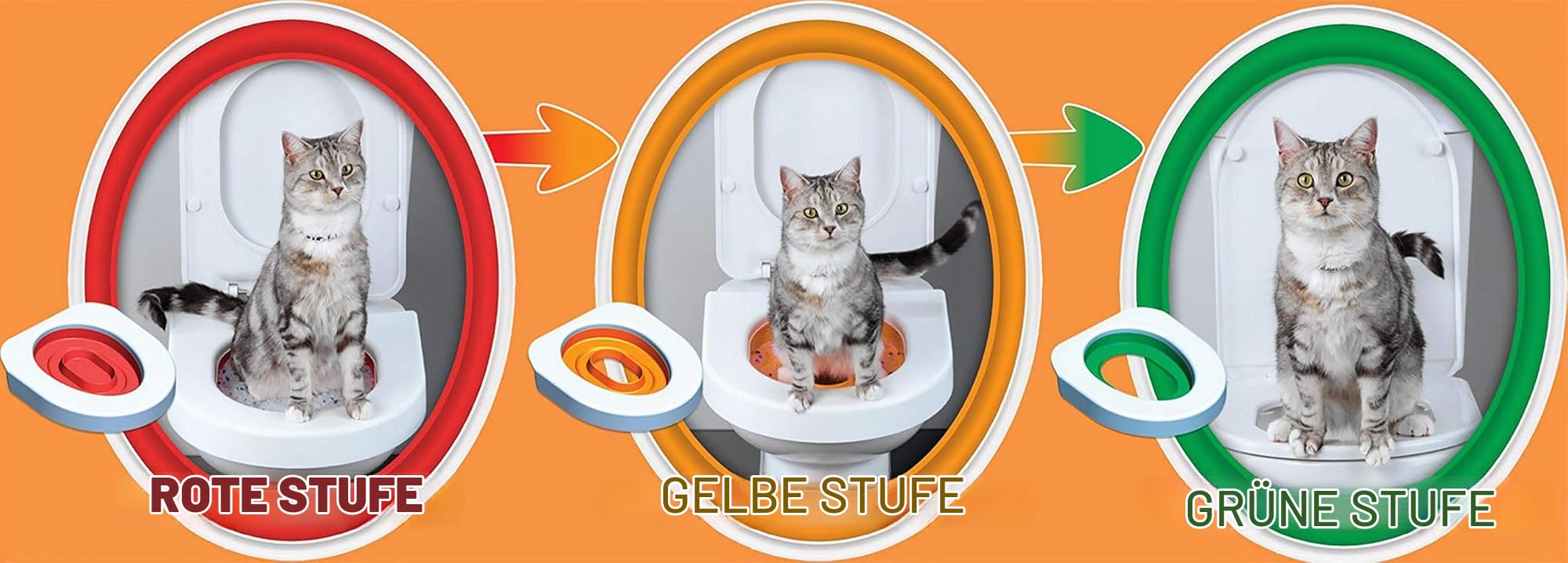 Doogie Stuff Litter KWITTER LK1 3-Schritt Katzen Toiletten Trainingssystem