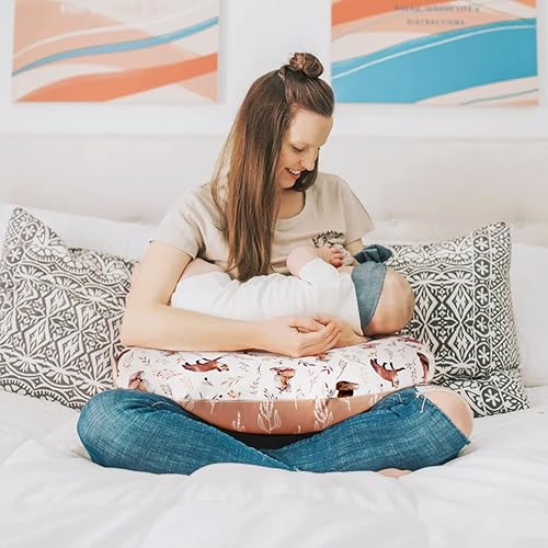 Miniatura 2 de GRSSDER Funda de almohada de lactancia elástica Minky extraíble para almohadas de lactancia materna, funda ultra suave y cómoda para niñas, bonito