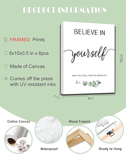 Miniatura 2 de Drsoum Arte de pared inspirador, decoración de pared para el hogar, oficina, dormitorio, sala de estar, oficina, aula, frases de afirmaciones