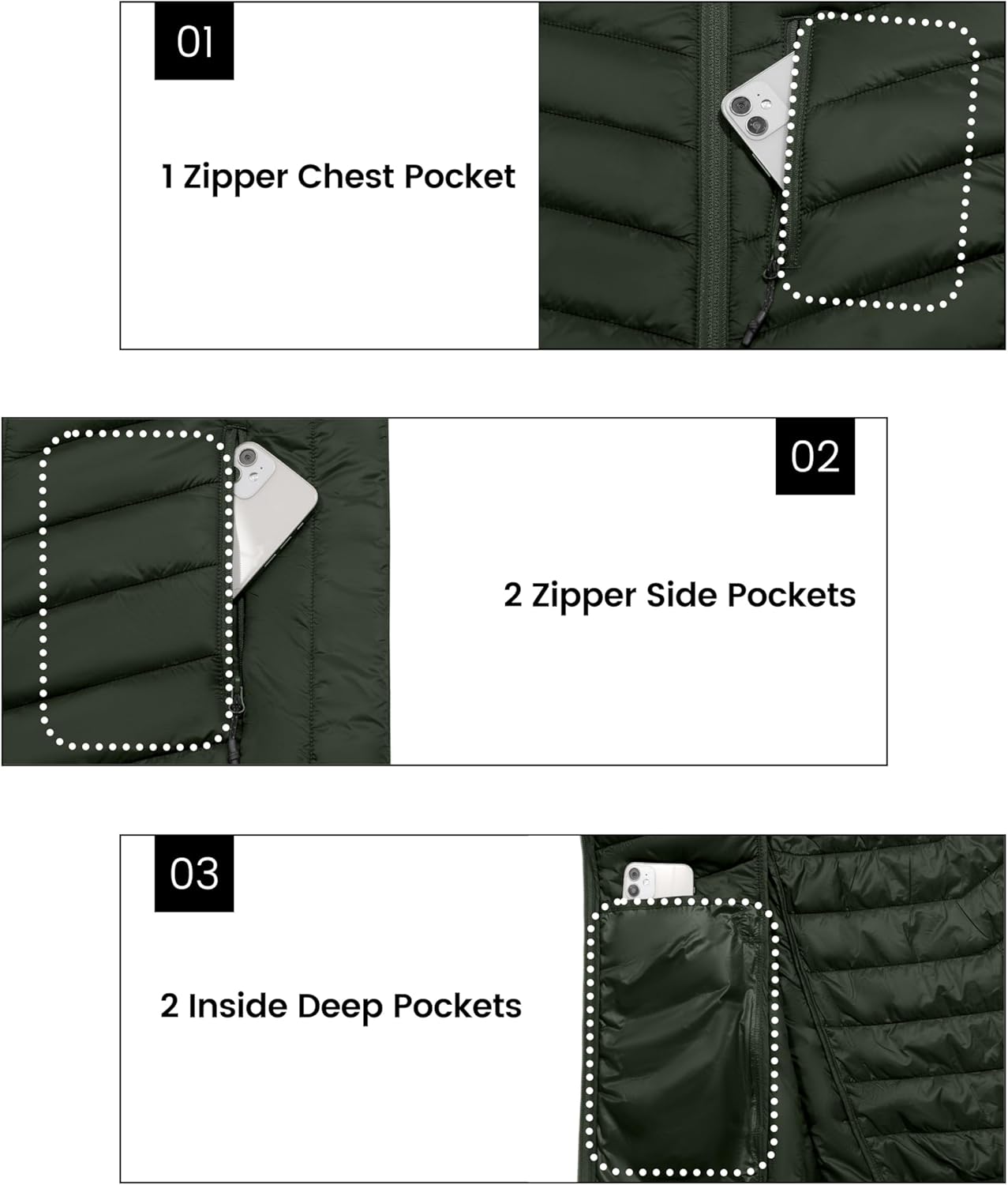 Little Donkey Andy Women's Lightweight Packable Puffer Jacket Hooded Quilted Windproof Warm Insulation Winter Coat